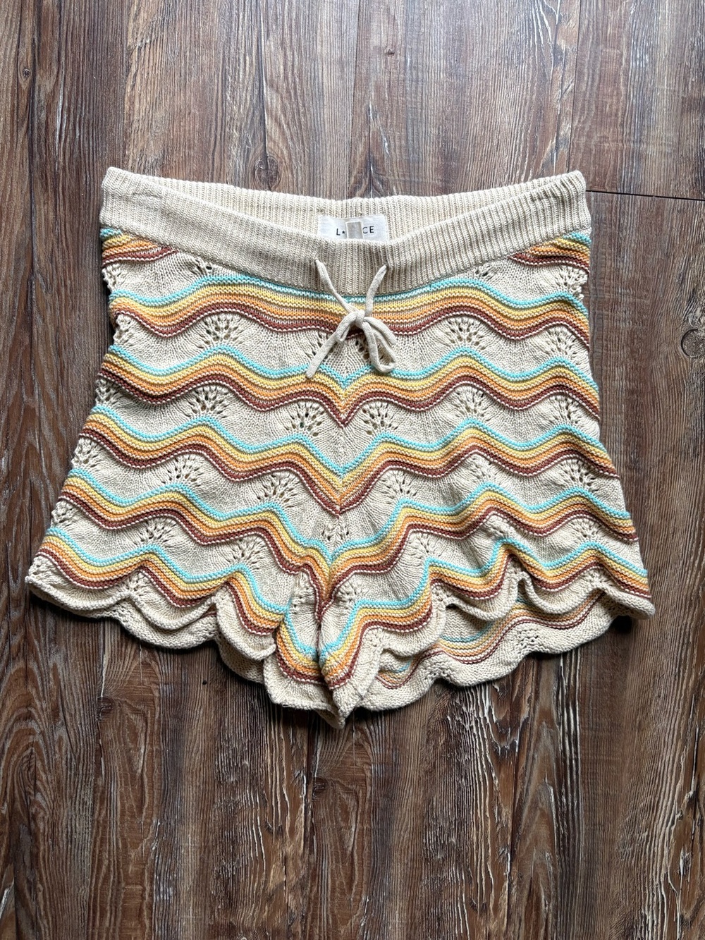 L*Space Make Waves Rainbow Sweater Shorts